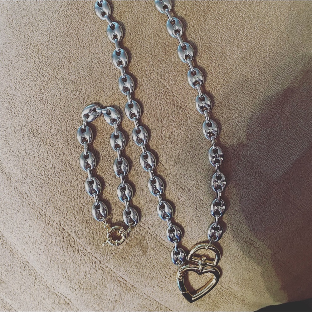 Jewelry set high quality gold and silver